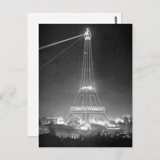 Eiffel Tower Paris Frankrijk 1900  Briefkaart (Voorkant / Achterkant)
