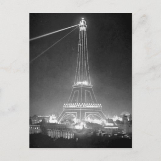 Eiffel Tower Paris Frankrijk 1900  Briefkaart (Voorkant)