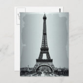 Eiffel Tower Paris Frankrijk Briefkaart (Voorkant / Achterkant)