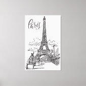 Eiffel Tower Paris Frankrijk Canvas Afdruk (Voorkant)