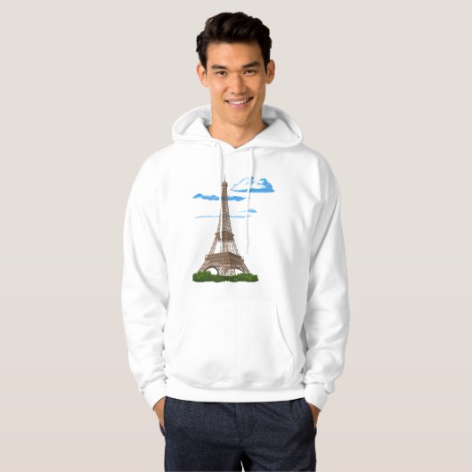 Eiffel Tower Paris Frankrijk Hoodie (Voorkant volledig)