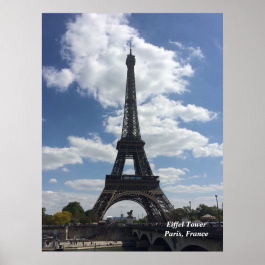 Eiffel Tower Paris Frankrijk Poster (Voorkant)