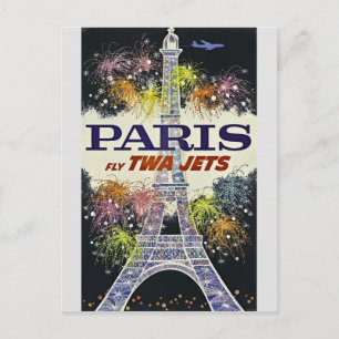 Eiffel Tower Paris Frankrijk Poster voor reizen Briefkaart