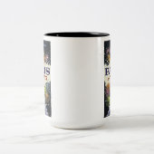 Eiffel Tower Paris Frankrijk Poster voor reizen Tweekleurige Koffiemok (Center)