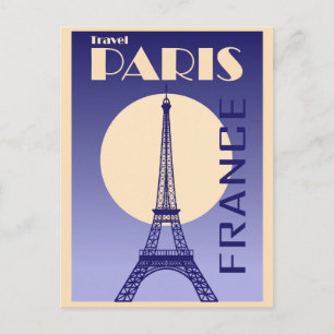 Eiffel Tower Paris Frankrijk Retro Briefkaart