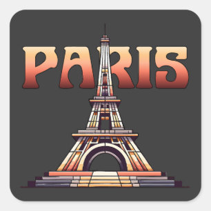 Eiffel Tower Paris Frankrijk Vierkante Sticker