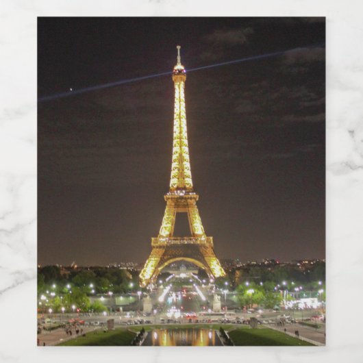 Eiffel Tower Paris Frankrijk Wijn Etiket (Enkel label)