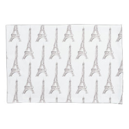 Eiffel Tower Paris Franse Waterverf Doodle Pillow Kussensloop
