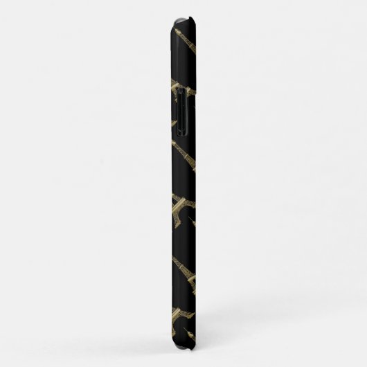 Eiffel Tower Paris Geëven zwart Case-Mate iPhone Case (Achterkant/rechts)