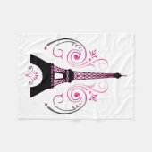 Eiffel Tower Paris gradiënt Swirl Design Fleece Deken (Voorkant (Horizontaal))
