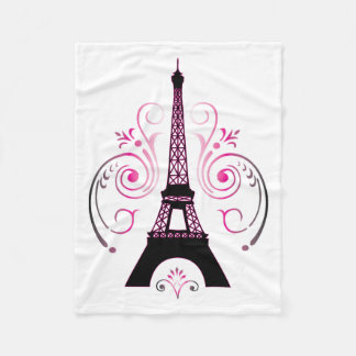Eiffel Tower Paris gradiënt Swirl Design Fleece Deken