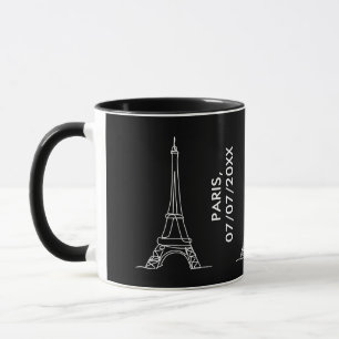 Eiffel Tower Paris Minimale Lijn Kunst Gift Mok