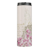 Eiffel Tower, Paris Pink Magnolia Thermosbeker (Achterkant)