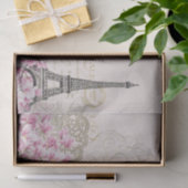 Eiffel Tower, Paris Pink Magnolia Tissue Paper Tissuepapier (Geschenk)