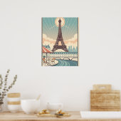 Eiffel Tower Paris Poster (Keuken)