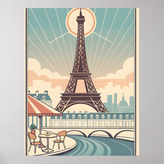 Eiffel Tower Paris Poster (Voorkant)