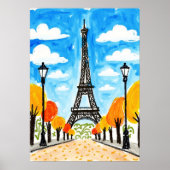 Eiffel Tower Paris Poster (Voorkant)