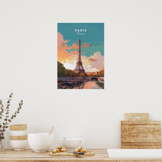 Eiffel Tower, Paris Poster (Keuken)