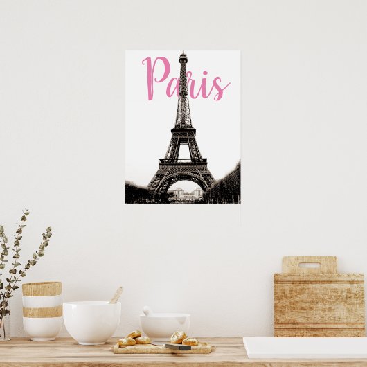 Eiffel Tower Paris Poster (Keuken)