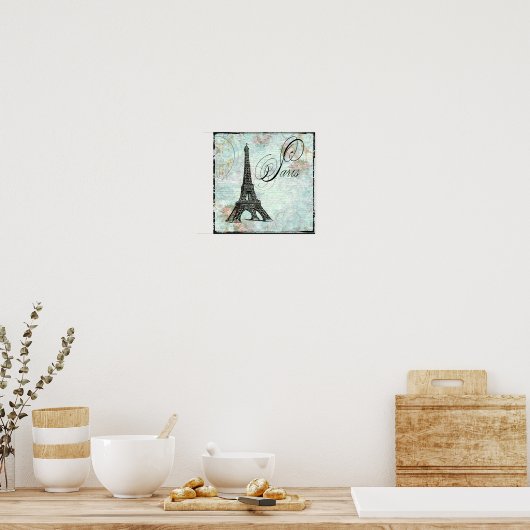 Eiffel Tower Paris Poster Print (Keuken)