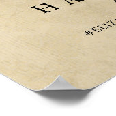 Eiffel Tower Paris Postmark Weddenschap Poster (Hoek)