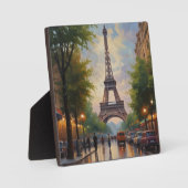 Eiffel Tower Paris Reis  Retro Art Fotoplaat (Voorkant)