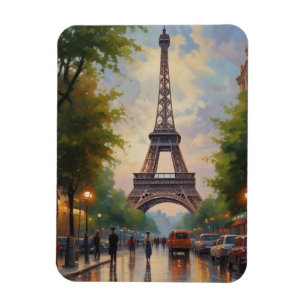 Eiffel Tower Paris Reis  Retro Art Magneet