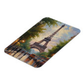 Eiffel Tower Paris Reis  Retro Art Magneet (Linkerzijde)