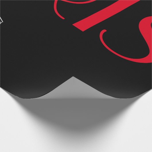 Eiffel Tower Paris Reizen Black White Red Pop Art Cadeaupapier (Hoek)