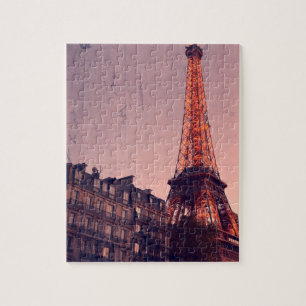 Eiffel Tower - Paris Retro Style - 8 x 10 - 110 pc Legpuzzel