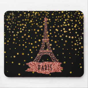 Eiffel Tower Paris Roos Gold Glam Confetti Stipp Muismat