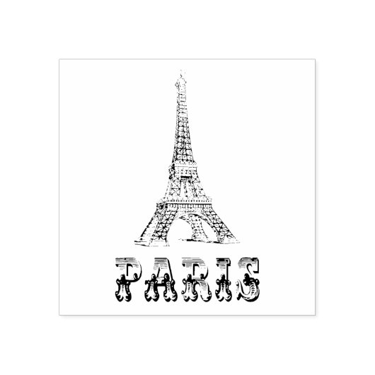 Eiffel Tower Paris Rubberstempel (Afrduk)