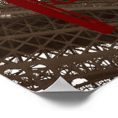 Eiffel Tower Paris Sepia  Poster (Hoek)