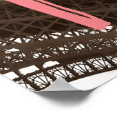 Eiffel Tower Paris Sepia  Poster (Hoek)