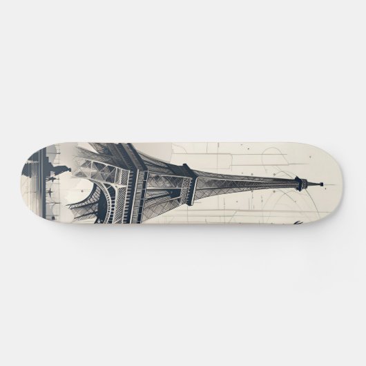 Eiffel Tower Paris Skateboard (Horizontaal)