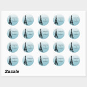 Eiffel Tower Paris-stickers Ronde Sticker (Vel)