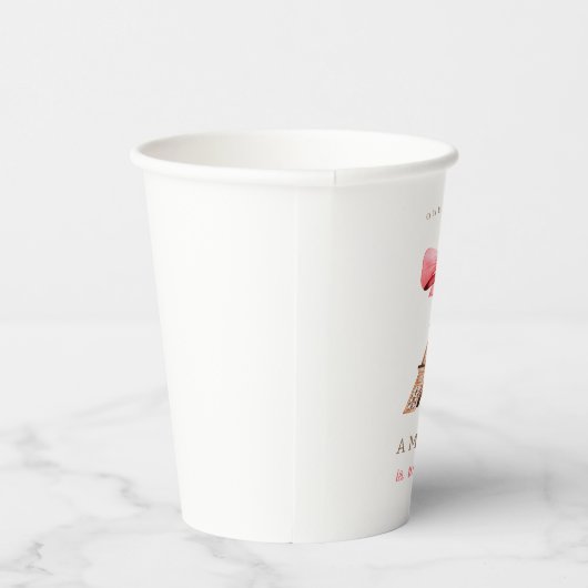 Eiffel Tower Paris Waterverf Papieren Bekers (Rechts)