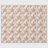 Eiffel Tower Pattern Cadeaupapier (Vlak)