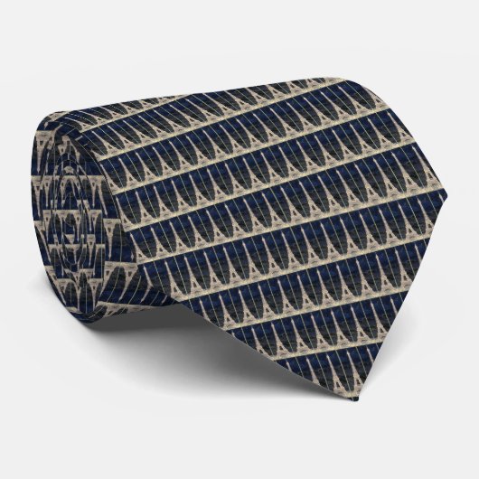 Eiffel Tower Pattern Stropdas (Opgerold)