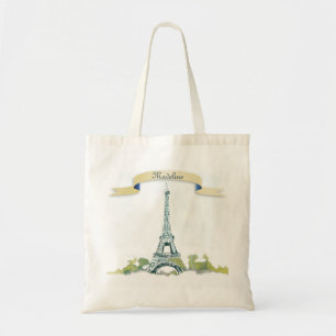 Eiffel Tower Pen en Inkt Schets personaliseren Tot Tote Bag
