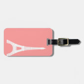 Eiffel Tower Pink Bagagelabel (Voorkant horizontaal)