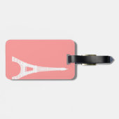 Eiffel Tower Pink Bagagelabel (Achterkant horizontaal)