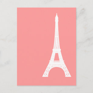Eiffel Tower Pink Briefkaart