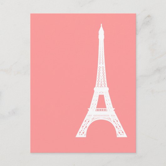 Eiffel Tower Pink Briefkaart (Voorkant)