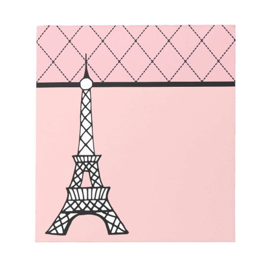 Eiffel Tower Pink Paris Notitieblok Gift (Voorkant)