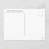 Eiffel Tower Pointillism Spring Landscape Feestdagenkaart (Achterkant)