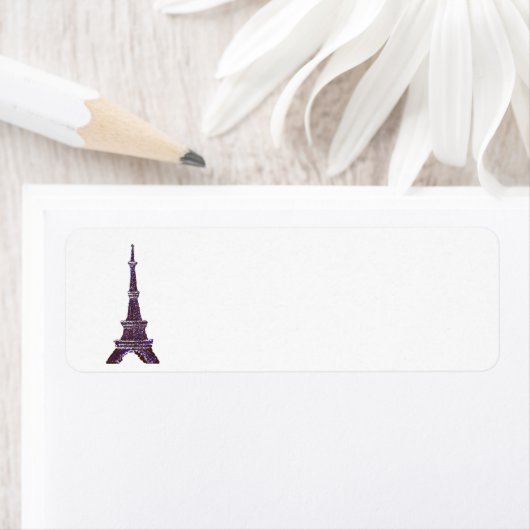 Eiffel Tower Pointillisme adresetiketten Etiket (Insitu)