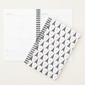 Eiffel Tower Polka Dots & Hearts Pattern Planner (Display)