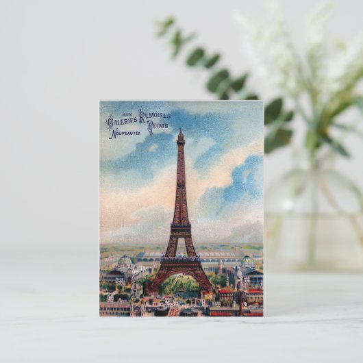 Eiffel Tower Post Card Parijs Briefkaart (Staand voorkant)