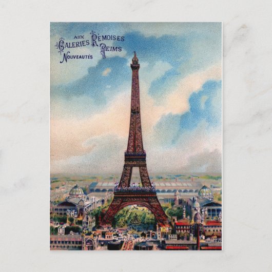 Eiffel Tower Post Card Parijs Briefkaart (Voorkant)